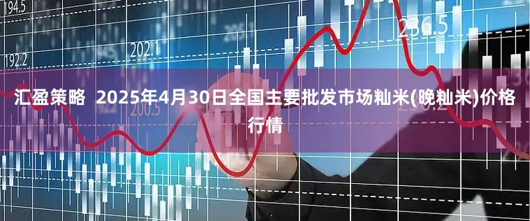 汇盈策略  2025年4月30日全国主要批发市场籼米(晚籼米)价格行情